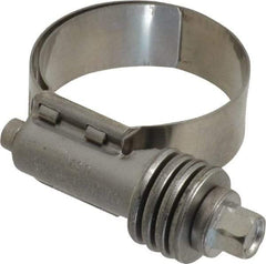 IDEAL TRIDON - Stainless Steel Auto-Adjustable Worm Drive Clamp - 1/2" Wide x 1/2" Thick, 13/16" Hose, 13/16 to 1-1/2" Diam - Exact Tool & Supply