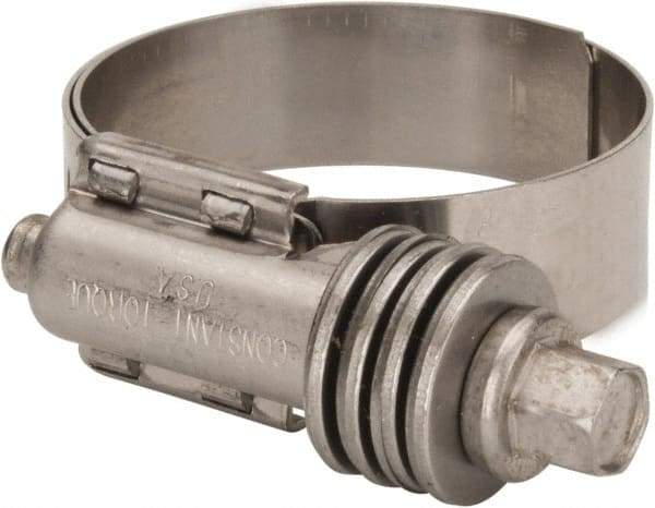 IDEAL TRIDON - Stainless Steel Auto-Adjustable Worm Drive Clamp - 1/2" Wide x 1/2" Thick, 13/16" Hose, 13/16 to 1-3/4" Diam - Exact Tool & Supply