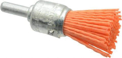 Dico - 3/4" Brush Diam, End Brush - Medium Grade, 1/4" Diam Shank - Exact Tool & Supply
