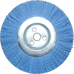 Dico - 6" OD, 5/8" Arbor Hole, Crimped Nylon Wheel Brush - 3/8" Face Width - Exact Tool & Supply