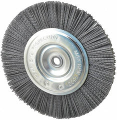 Dico - 8" OD, 5/8" Arbor Hole, Crimped Nylon Wheel Brush - 3/8" Face Width - Exact Tool & Supply