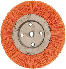 Dico - 8" OD, 5/8" Arbor Hole, Crimped Nylon Wheel Brush - 3/8" Face Width - Exact Tool & Supply