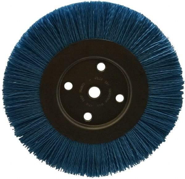 Dico - 8" OD, 5/8" Arbor Hole, Crimped Nylon Wheel Brush - 3/8" Face Width - Exact Tool & Supply