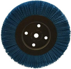 Dico - 8" OD, 5/8" Arbor Hole, Crimped Nylon Wheel Brush - 3/8" Face Width - Exact Tool & Supply
