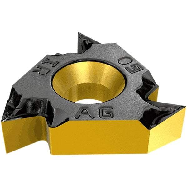 Iscar - 16IR Internal Right Hand 24 UNJ Laydown Threading Insert - Grade IC50M, Uncoated Coated Carbide, 9.53mm Inscribed Circle - Exact Tool & Supply