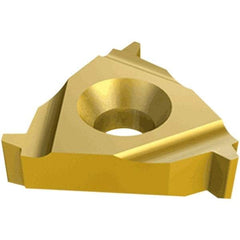 Iscar - 16IL Internal Left Hand 12 Acme Laydown Threading Insert - Grade IC50M, Uncoated Coated Carbide, 9.53mm Inscribed Circle - Exact Tool & Supply