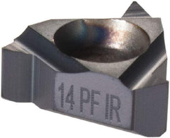 Iscar - 11IR Internal Right Hand 14 NPTF Laydown Threading Insert - Grade IC908, TiN/TiAlN Coated Carbide, 6.35mm Inscribed Circle - Exact Tool & Supply