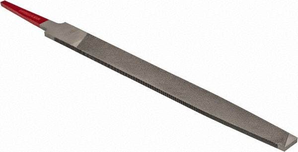 Simonds File - 6" Long, Smooth Cut, Flat American-Pattern File - Double Cut, Tang - Exact Tool & Supply