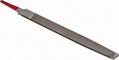 Simonds File - 6" Long, Smooth Cut, Flat American-Pattern File - Double Cut, Tang - Exact Tool & Supply