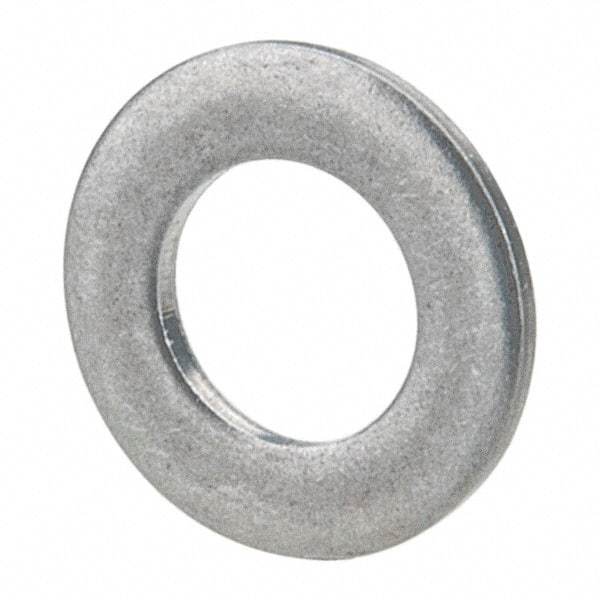 Made in USA - #3L Screw, Grade 300 Stainless Steel Standard Flat Washer - 0.102" ID x 0.18" OD, 0.016" Thick, Passivated Finish, Meets Military Specifications - Exact Tool & Supply