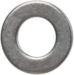 Made in USA - #3 Screw, Grade 300 Stainless Steel Standard Flat Washer - 0.102" ID x 0.18" OD, 0.032" Thick, Passivated Finish, Meets Military Specifications - Exact Tool & Supply