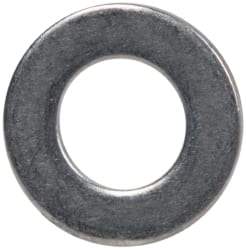 Made in USA - #6L Screw, Grade 300 Stainless Steel Standard Flat Washer - 0.143" ID x 0.267" OD, 0.016" Thick, Passivated Finish, Meets Military Specifications - Exact Tool & Supply