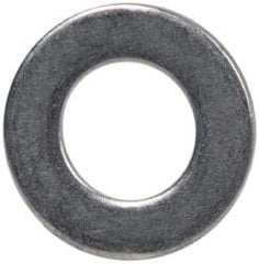 Made in USA - #6L Screw, Grade 300 Stainless Steel Standard Flat Washer - 0.143" ID x 0.267" OD, 0.016" Thick, Passivated Finish, Meets Military Specifications - Exact Tool & Supply