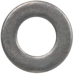 Made in USA - #6L Screw, Grade 300 Stainless Steel Standard Flat Washer - 0.143" ID x 0.267" OD, 0.032" Thick, Passivated Finish, Meets Military Specifications - Exact Tool & Supply