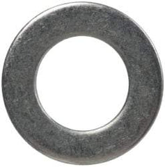 Made in USA - #8L Screw, Grade 300 Stainless Steel Standard Flat Washer - 0.169" ID x 0.304" OD, 0.016" Thick, Passivated Finish, Meets Military Specifications - Exact Tool & Supply