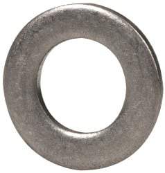 Made in USA - #8 Screw, Grade 300 Stainless Steel Standard Flat Washer - 0.169" ID x 0.304" OD, 0.032" Thick, Passivated Finish, Meets Military Specifications - Exact Tool & Supply