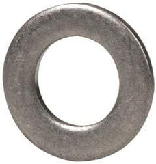 Made in USA - #8 Screw, Grade 300 Stainless Steel Standard Flat Washer - 0.169" ID x 0.304" OD, 0.032" Thick, Passivated Finish, Meets Military Specifications - Exact Tool & Supply