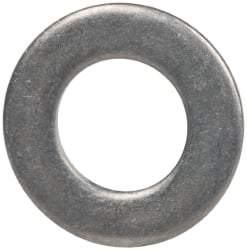 Made in USA - #10L Screw, Grade 300 Stainless Steel Standard Flat Washer - 0.195" ID x 0.354" OD, 0.032" Thick, Passivated Finish, Meets Military Specifications - Exact Tool & Supply