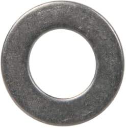 Made in USA - 1/4" Screw, Grade 300 Stainless Steel Standard Flat Washer - 0.255" ID x 0.468" OD, 0.032" Thick, Passivated Finish, Meets Military Specifications - Exact Tool & Supply