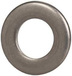 Made in USA - 1/4" Screw, Grade 300 Stainless Steel Standard Flat Washer - 0.255" ID x 0.468" OD, 0.063" Thick, Passivated Finish, Meets Military Specifications - Exact Tool & Supply
