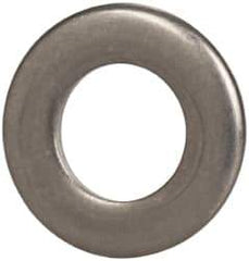 Made in USA - 1/4" Screw, Grade 300 Stainless Steel Standard Flat Washer - 0.255" ID x 0.468" OD, 0.063" Thick, Passivated Finish, Meets Military Specifications - Exact Tool & Supply