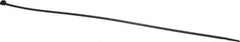 Made in USA - 14-1/4" Long Black Nylon Standard Cable Tie - 40 Lb Tensile Strength, 1.37mm Thick, 101.6mm Max Bundle Diam - Exact Tool & Supply