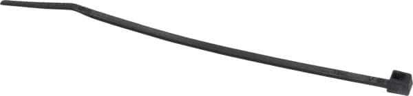 Made in USA - 4-1/8" Long Black Nylon Standard Cable Tie - 18 Lb Tensile Strength, 1.07mm Thick, 22.23mm Max Bundle Diam - Exact Tool & Supply