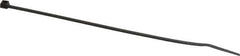 Made in USA - 6-3/16" Long Black Nylon Standard Cable Tie - 18 Lb Tensile Strength, 1.07mm Thick, 38.1mm Max Bundle Diam - Exact Tool & Supply