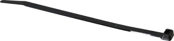 Made in USA - 8.7" Long Black Nylon Standard Cable Tie - 120 Lb Tensile Strength, 1.93mm Thick, 52.3mm Max Bundle Diam - Exact Tool & Supply
