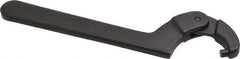 Proto - 1-1/4" to 3" Capacity, Black Oxide Finish, Adjustable Pin Spanner Wrench - 8-1/8" OAL, 7/32" Hook Pin Height - Exact Tool & Supply