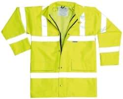 OccuNomix - Size 3XL Cold Weather & High Visibility Jacket - Yellow, Polyester, Zipper, Snaps Closure, 49 to 52" Chest - Exact Tool & Supply