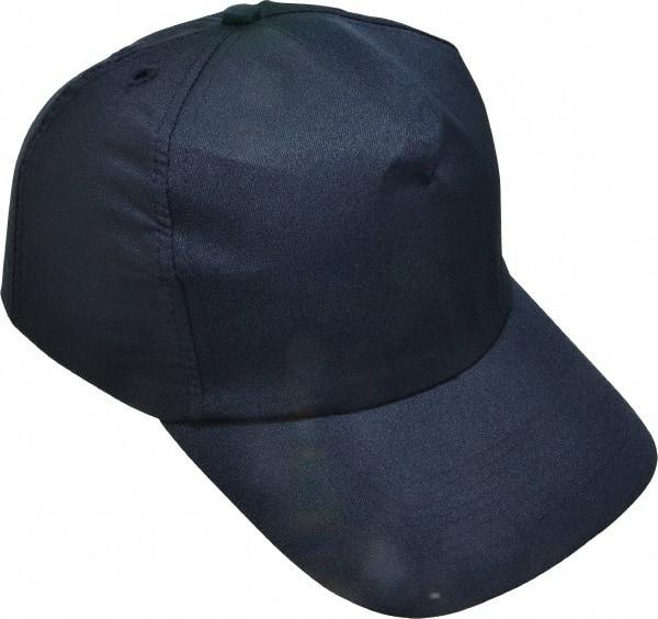 OccuNomix - Poly/Cotton over Polyethylene Insert Baseball Cap with Bump Cap Insert - Navy Blue - Exact Tool & Supply