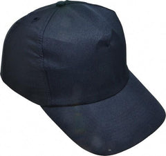 OccuNomix - Poly/Cotton over Polyethylene Insert Baseball Cap with Bump Cap Insert - Navy Blue - Exact Tool & Supply