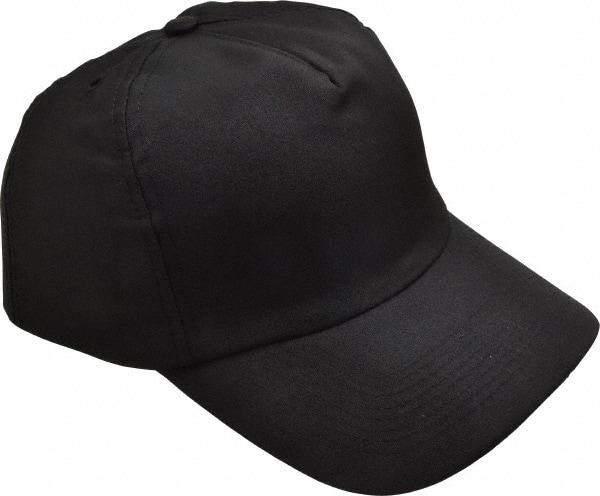 OccuNomix - Poly/Cotton over Polyethylene Insert Baseball Cap with Bump Cap Insert - Black - Exact Tool & Supply