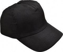 OccuNomix - Poly/Cotton over Polyethylene Insert Baseball Cap with Bump Cap Insert - Black - Exact Tool & Supply