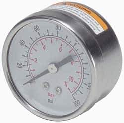Parker - Stainless Steel FRL Pressure Gauge - Use with PB11/PR10 - Exact Tool & Supply