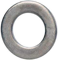 Made in USA - 1/2" Screw, Grade AN960 Stainless Steel Standard Flat Washer - 0.515" ID x 7/8" OD, 0.063" Thick, Passivated Finish, Meets Military Specifications - Exact Tool & Supply