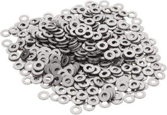 Made in USA - #3 Screw, Grade AN960 Stainless Steel Standard Flat Washer - 0.105" ID x 1/4" OD, 0.032" Thick, Passivated Finish, Meets Military Specifications - Exact Tool & Supply