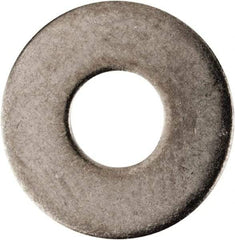 Made in USA - #4L Screw, Grade AN960 Stainless Steel Standard Flat Washer - 1/8" ID x 0.312" OD, 0.016" Thick, Passivated Finish, Meets Military Specifications - Exact Tool & Supply
