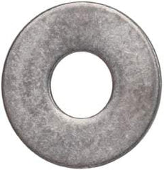 Made in USA - #10L Screw, Grade AN960 Stainless Steel Standard Flat Washer - 0.203" ID x 0.438" OD, 0.032" Thick, Passivated Finish, Meets Military Specifications - Exact Tool & Supply