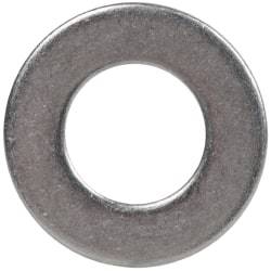 Made in USA - 1/4" Screw, Grade AN960 Stainless Steel Standard Flat Washer - 0.267" ID x 1/2" OD, 0.028" Thick, Passivated Finish, Meets Military Specifications - Exact Tool & Supply