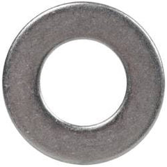 Made in USA - 1/4" Screw, Grade AN960 Stainless Steel Standard Flat Washer - 0.267" ID x 1/2" OD, 0.028" Thick, Passivated Finish, Meets Military Specifications - Exact Tool & Supply