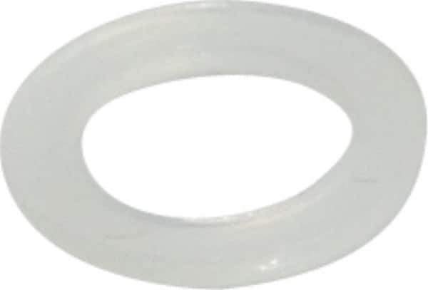 Made in USA - #12 Screw, Grade 6/6 Nylon Standard Flat Washer - 1/4" ID x 3/8" OD, 0.031" Thick, Plain Finish - Exact Tool & Supply