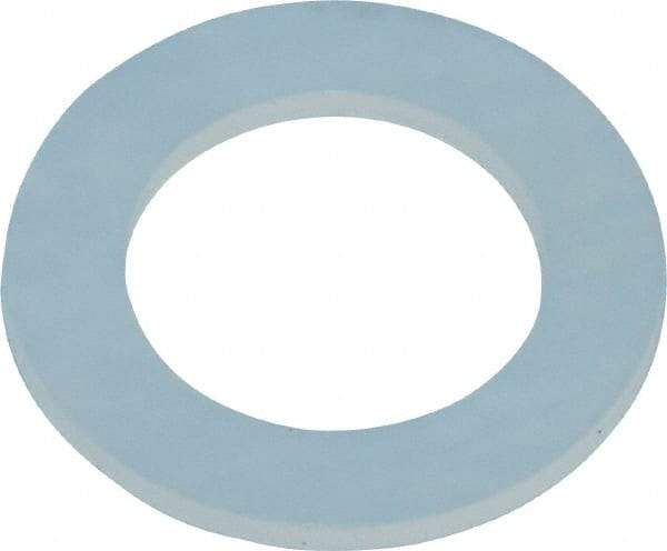 Made in USA - 1/4" Screw, Grade 6/6 Nylon Standard Flat Washer - 0.313" ID x 1/2" OD, 0.031" Thick, Plain Finish - Exact Tool & Supply