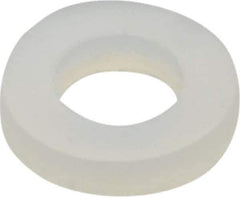 Made in USA - #6 Screw, Grade 6/6 Nylon Standard Flat Washer - 0.162" ID x 0.312" OD, 0.062" Thick, Plain Finish - Exact Tool & Supply