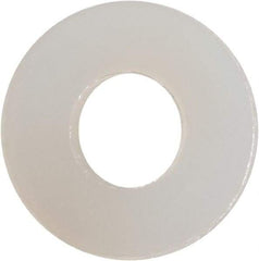Made in USA - #8 Screw, Grade 6/6 Nylon Standard Flat Washer - 0.177" ID x 0.408" OD, 0.062" Thick, Plain Finish - Exact Tool & Supply