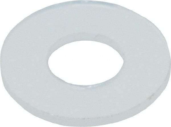 Made in USA - #8 Screw, Grade 6/6 Nylon Standard Flat Washer - 0.193" ID x 0.437" OD, 0.031" Thick, Plain Finish - Exact Tool & Supply
