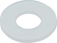 Made in USA - #8 Screw, Grade 6/6 Nylon Standard Flat Washer - 0.193" ID x 0.437" OD, 0.031" Thick, Plain Finish - Exact Tool & Supply