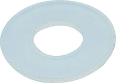 Made in USA - #10 Screw, Grade 6/6 Nylon Standard Flat Washer - 0.2" ID x 0.45" OD, 0.031" Thick, Plain Finish - Exact Tool & Supply