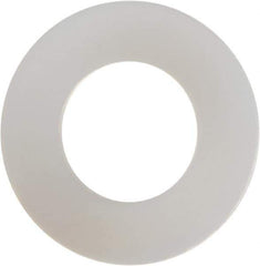 Made in USA - #12 Screw, Grade 6/6 Nylon Standard Flat Washer - 0.24" ID x 0.465" OD, 0.015" Thick, Plain Finish - Exact Tool & Supply